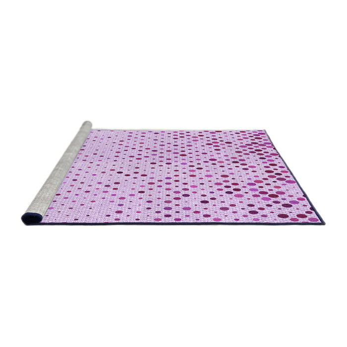 Sideview of Machine Washable Transitional Orchid Purple Rug, wshpat2405pur