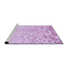 Sideview of Machine Washable Transitional Orchid Purple Rug, wshpat2405pur