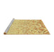 Sideview of Machine Washable Transitional Sun Yellow Rug, wshpat2405yw