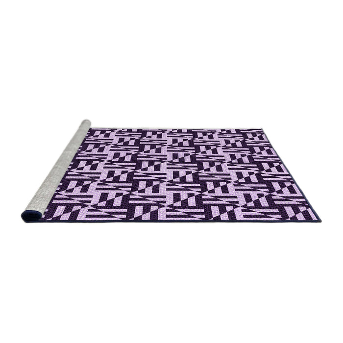 Sideview of Machine Washable Transitional Dark Purple Rug, wshpat2406pur