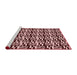 Sideview of Machine Washable Transitional Pink Rug, wshpat2406rd