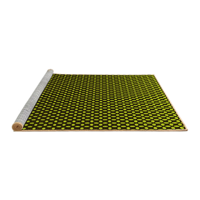 Sideview of Machine Washable Transitional Pistachio Green Rug, wshpat2408yw