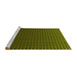 Sideview of Machine Washable Transitional Pistachio Green Rug, wshpat2408yw