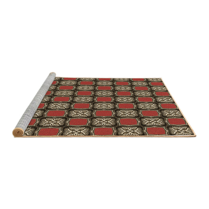 Sideview of Machine Washable Transitional Brown Rug, wshpat2409brn