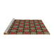 Sideview of Machine Washable Transitional Brown Rug, wshpat2409brn