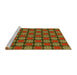 Sideview of Machine Washable Transitional Caramel Brown Rug, wshpat2409yw