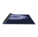 Thickness of Patterned Night Blue Rug, pat241blu