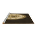 Sideview of Machine Washable Transitional Caramel Brown Rug, wshpat241brn