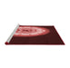 Sideview of Machine Washable Transitional Maroon Red Rug, wshpat241rd