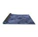 Thickness of Patterned Sky Blue Rug, pat2410blu