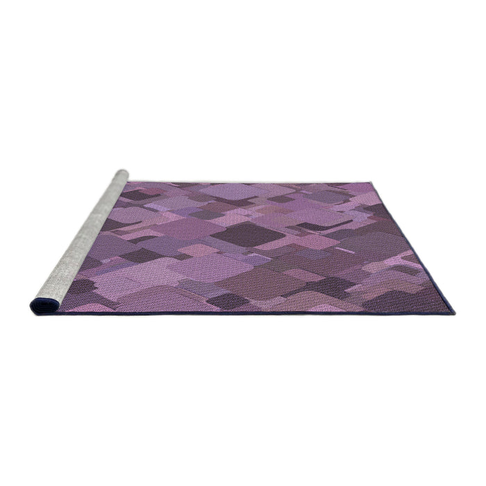 Sideview of Machine Washable Transitional Orchid Purple Rug, wshpat2410pur