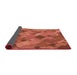 Thickness of Patterned Bright Orange Rug, pat2410rd