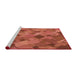 Sideview of Machine Washable Transitional Bright Orange Rug, wshpat2410rd