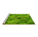 Sideview of Machine Washable Transitional Dark Lime Green Rug, wshpat2410yw