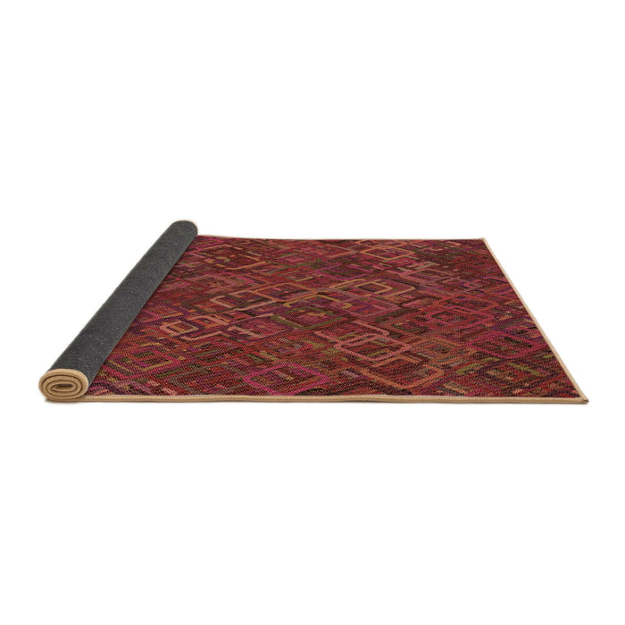 Thickness of Patterned Red Rug, pat2411brn