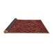 Thickness of Patterned Red Rug, pat2411brn