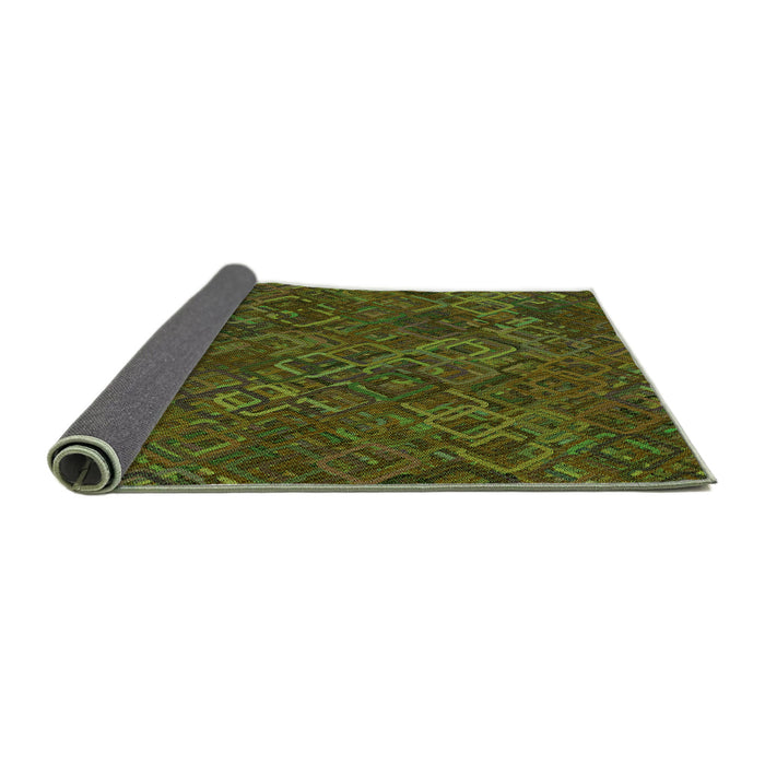Thickness of Patterned Bakers Brown Rug, pat2411grn