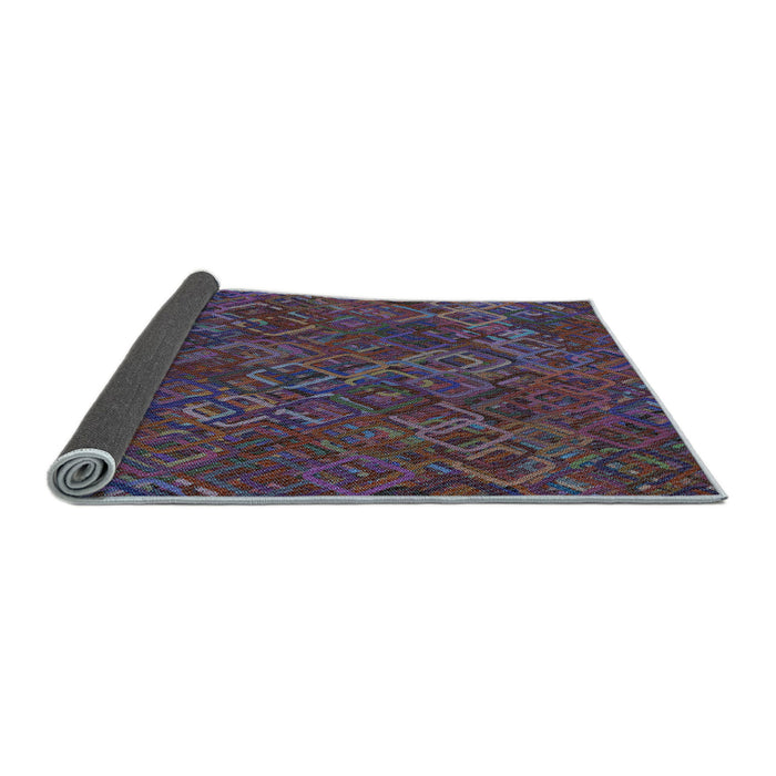 Thickness of Patterned Plum Purple Rug, pat2411lblu