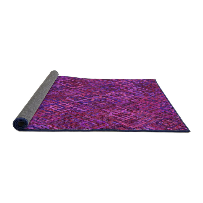 Thickness of Patterned Dark Orchid Purple Rug, pat2411pur