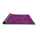 Thickness of Patterned Dark Orchid Purple Rug, pat2411pur