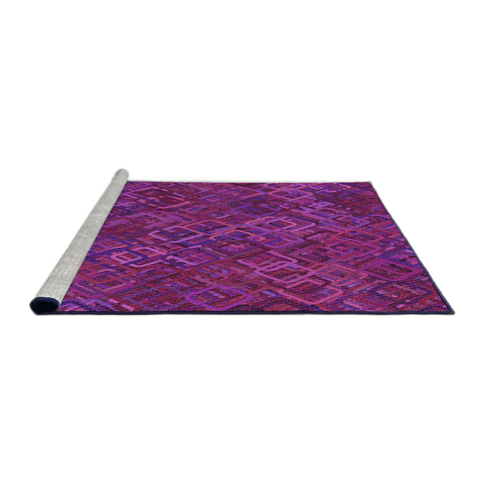 Sideview of Machine Washable Transitional Dark Orchid Purple Rug, wshpat2411pur