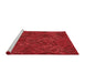 Sideview of Machine Washable Transitional Red Rug, wshpat2411rd