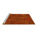 Sideview of Machine Washable Transitional Orange Red Orange Rug, wshpat2411yw