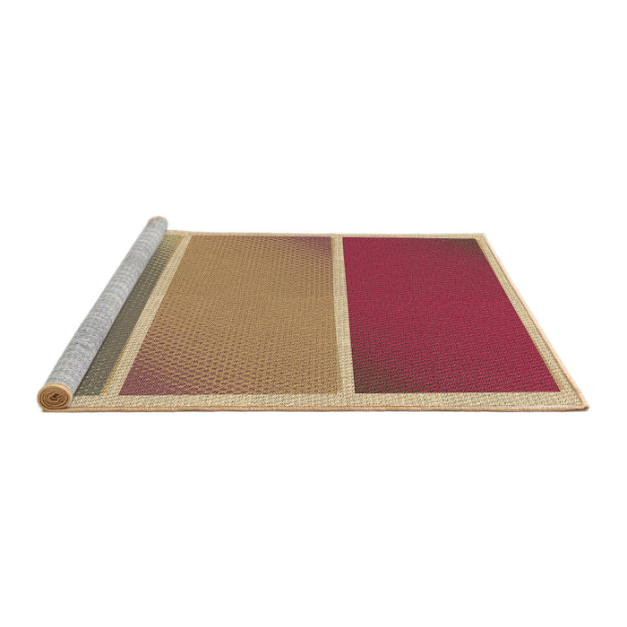 Sideview of Machine Washable Transitional Brown Sand Brown Rug, wshpat2412brn