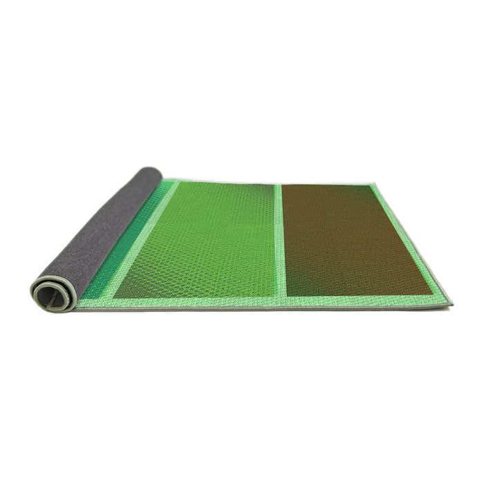 Thickness of Patterned Seaweed Green Rug, pat2412grn