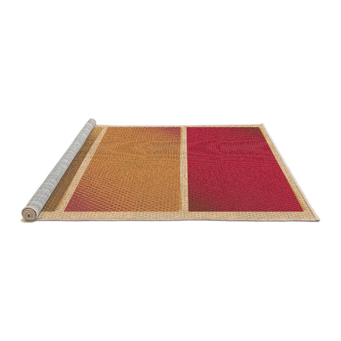 Sideview of Machine Washable Transitional Orange Rug, wshpat2412org