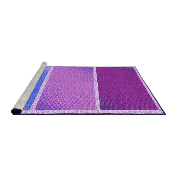 Sideview of Machine Washable Transitional Purple Mimosa Purple Rug, wshpat2412pur