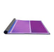 Thickness of Patterned Purple Mimosa Purple Rug, pat2412pur