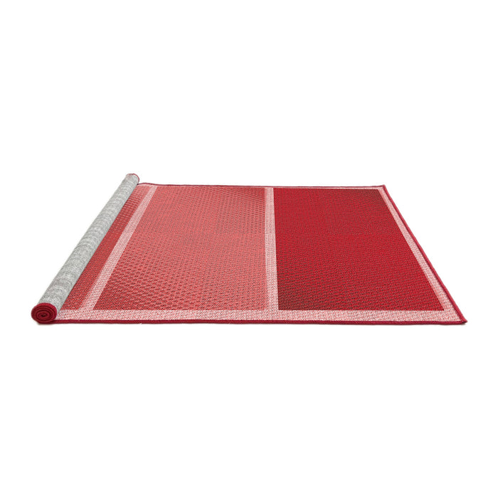 Sideview of Machine Washable Transitional Red Rug, wshpat2412rd