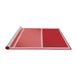 Sideview of Machine Washable Transitional Red Rug, wshpat2412rd