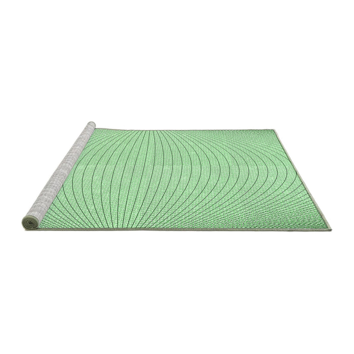 Sideview of Machine Washable Transitional Mint Green Rug, wshpat2413grn