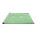 Sideview of Machine Washable Transitional Mint Green Rug, wshpat2413grn