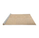 Sideview of Machine Washable Transitional Brown Sand Brown Rug, wshpat2413org