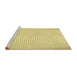 Sideview of Machine Washable Transitional Sun Yellow Rug, wshpat2413yw