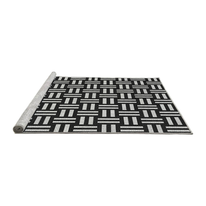 Sideview of Machine Washable Transitional Cloud Gray Rug, wshpat2414gry