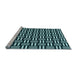 Sideview of Machine Washable Transitional Tiffany Blue Rug, wshpat2414lblu