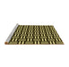 Sideview of Machine Washable Transitional Metallic Gold Rug, wshpat2414yw