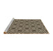 Sideview of Machine Washable Transitional Midnight Gray Rug, wshpat2415brn