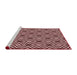 Sideview of Machine Washable Transitional Pink Rug, wshpat2415rd