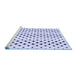 Sideview of Machine Washable Transitional Lavender Blue Rug, wshpat2416blu