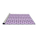 Sideview of Machine Washable Transitional Lilac Purple Rug, wshpat2416pur