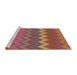 Sideview of Machine Washable Transitional Bronze Brown Rug, wshpat2417brn