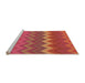 Sideview of Machine Washable Transitional Red Rug, wshpat2417org