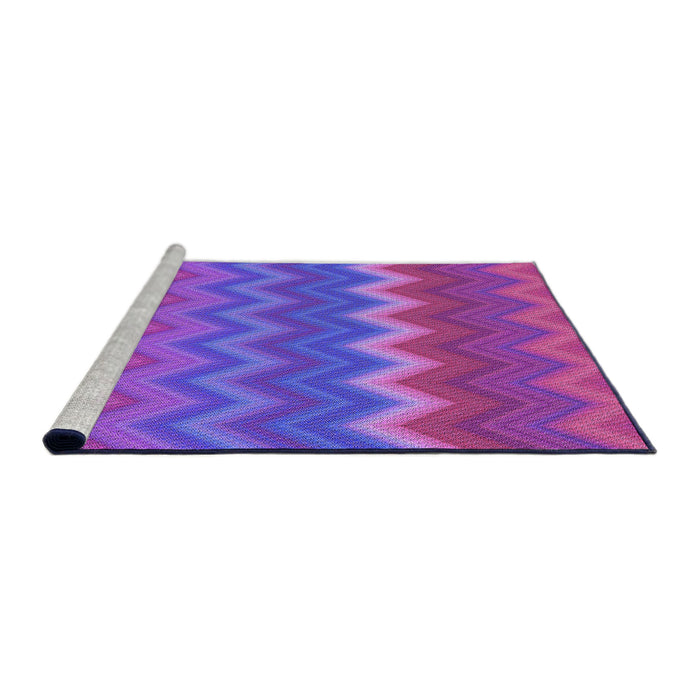 Sideview of Machine Washable Transitional Crimson Purple Rug, wshpat2417pur