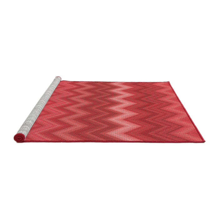 Sideview of Machine Washable Transitional Red Rug, wshpat2417rd