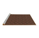 Sideview of Machine Washable Transitional Sienna Brown Rug, wshpat2418brn